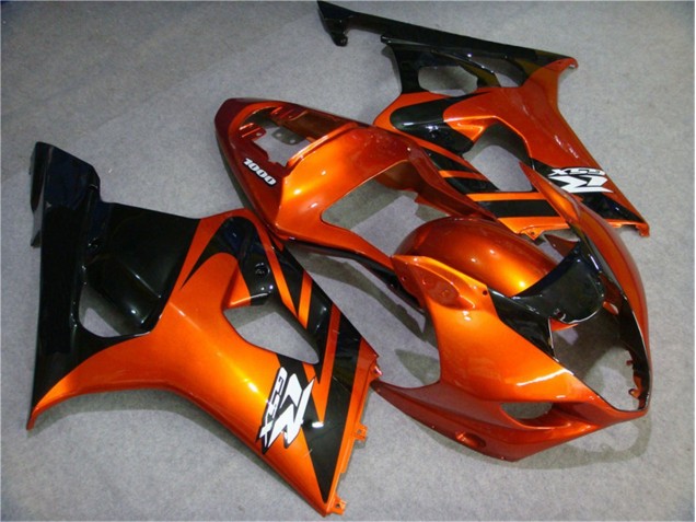 Inexpensive 2003-2004 Orange Black Suzuki GSXR 1000 Motorcycle Fairing Kits