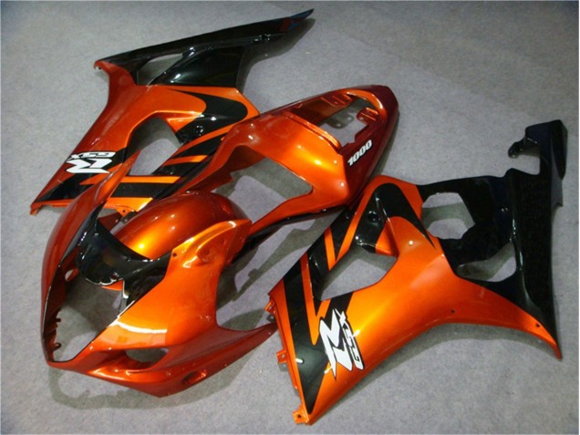 Inexpensive 2003-2004 Orange Black Suzuki GSXR 1000 Motorcycle Fairing Kits