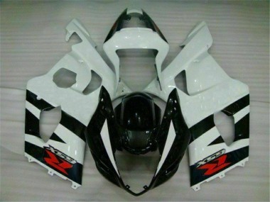 Inexpensive 2003-2004 White Black Suzuki GSXR 1000 Motorcyle Fairings