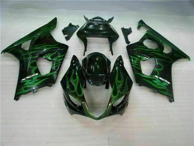 Inexpensive 2003-2004 Green Black Suzuki GSXR 1000 Motorbike Fairing