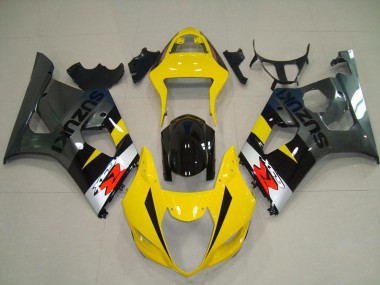 Inexpensive 2003-2004 Yellow Grey Suzuki GSXR 1000 Motorcycle Fairing Kits