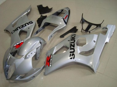 Inexpensive 2003-2004 Silver Suzuki GSXR 1000 Bike Fairing Kit