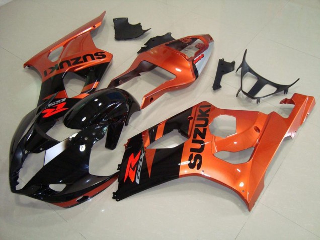 Inexpensive 2003-2004 Orange and Black Suzuki GSXR 1000 Motorcycle Fairings