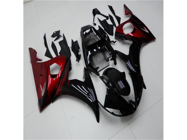 Inexpensive 2003-2005 Black Red Yamaha YZF R6 Motorcycle Replacement Fairings Inexpensive 2003-2005 Black Red Yamaha YZF R6 Motorcycle Replacement Fairings