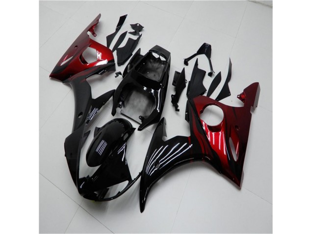 Inexpensive 2003-2005 Black Red Yamaha YZF R6 Motorcycle Replacement Fairings Inexpensive 2003-2005 Black Red Yamaha YZF R6 Motorcycle Replacement Fairings