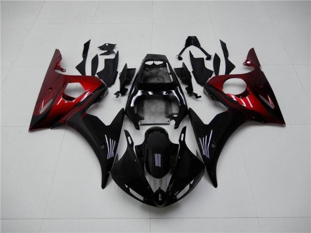 Inexpensive 2003-2005 Black Red Yamaha YZF R6 Motorcycle Replacement Fairings Inexpensive 2003-2005 Black Red Yamaha YZF R6 Motorcycle Replacement Fairings