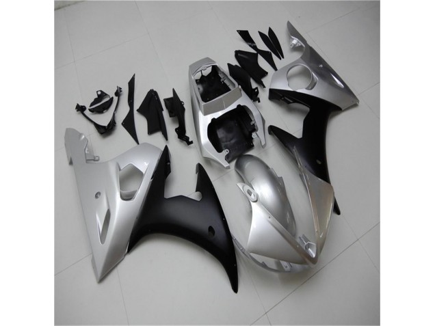 Inexpensive 2003-2005 Silver Black Yamaha YZF R6 Motorcylce Fairings Inexpensive 2003-2005 Silver Black Yamaha YZF R6 Motorcylce Fairings