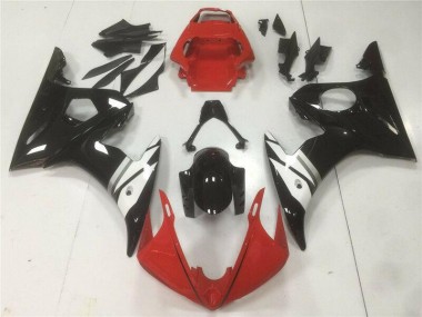 Inexpensive 2003-2005 Red Black White Yamaha YZF R6 Motorbike Fairings
