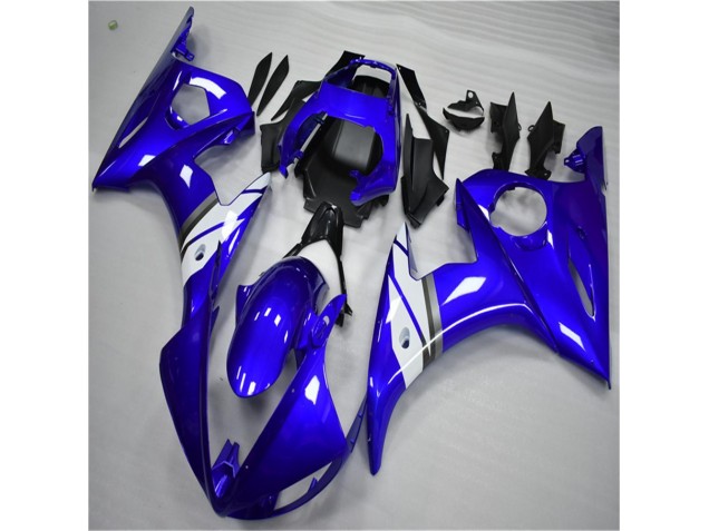 Inexpensive 2003-2005 Blue White Yamaha YZF R6 Bike Fairings Inexpensive 2003-2005 Blue White Yamaha YZF R6 Bike Fairings