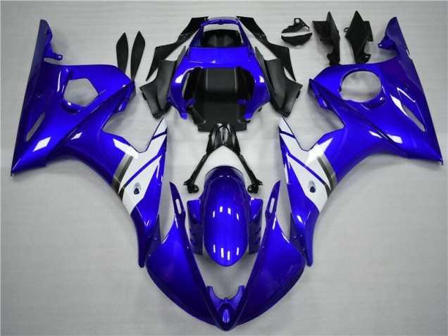 Inexpensive 2003-2005 Blue White Yamaha YZF R6 Bike Fairings Inexpensive 2003-2005 Blue White Yamaha YZF R6 Bike Fairings