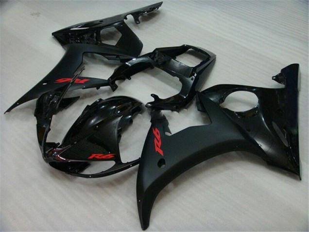 Inexpensive 2003-2005 Black Yamaha YZF R6 Replacement Motorcycle Fairings Inexpensive 2003-2005 Black Yamaha YZF R6 Replacement Motorcycle Fairings