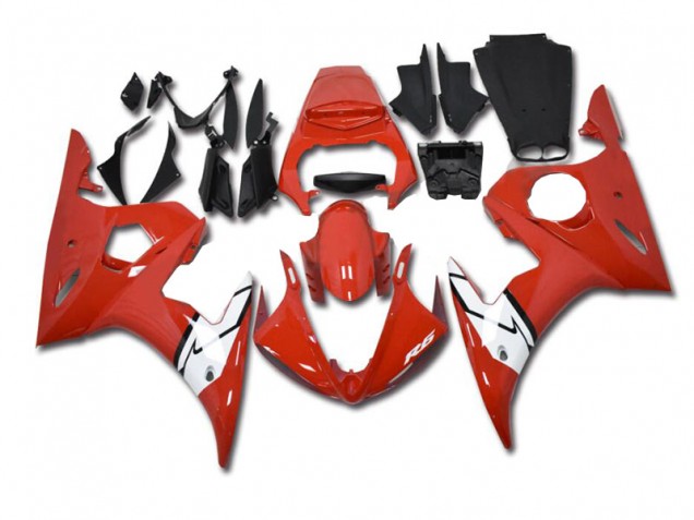 Inexpensive 2003-2005 Red White Yamaha YZF R6 Motorbike Fairing Kits Inexpensive 2003-2005 Red White Yamaha YZF R6 Motorbike Fairing Kits