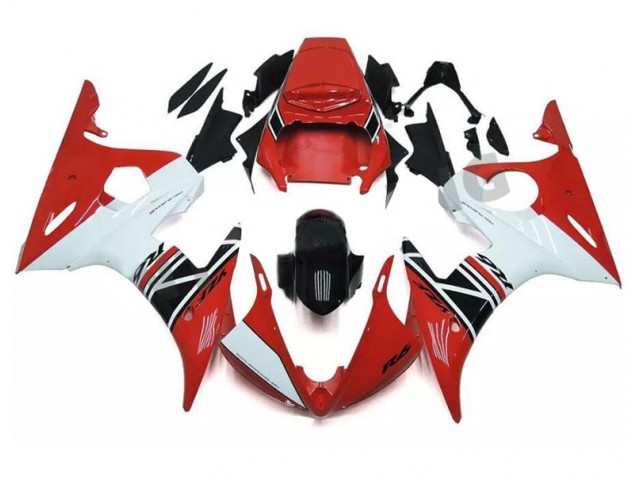 Inexpensive 2003-2005 Red White Black Yamaha YZF R6 Motorcycle Fairings Kits Inexpensive 2003-2005 Red White Black Yamaha YZF R6 Motorcycle Fairings Kits