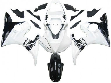 Inexpensive 2003-2005 Black White Tribal Yamaha YZF R6 Motorcycle Fairing