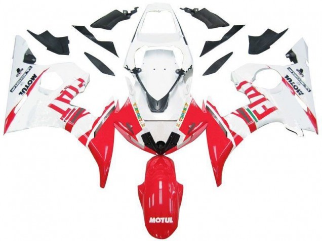 Inexpensive 2003-2005 White Red Fiat Yamaha YZF R6 Motorbike Fairing Inexpensive 2003-2005 White Red Fiat Yamaha YZF R6 Motorbike Fairing