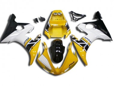 Inexpensive 2003-2005 Yellow Yamaha YZF R6 Bike Fairings