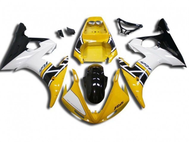 Inexpensive 2003-2005 Yellow Yamaha YZF R6 Bike Fairings Inexpensive 2003-2005 Yellow Yamaha YZF R6 Bike Fairings