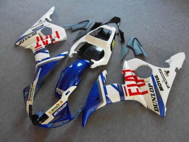 Inexpensive 2003-2005 Blue White Fiat Yamaha YZF R6 Motor Bike Fairings Inexpensive 2003-2005 Blue White Fiat Yamaha YZF R6 Motor Bike Fairings
