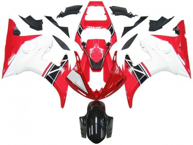 Inexpensive 2003-2005 Red White Black Yamaha YZF R6 Motorcycle Bodywork Inexpensive 2003-2005 Red White Black Yamaha YZF R6 Motorcycle Bodywork