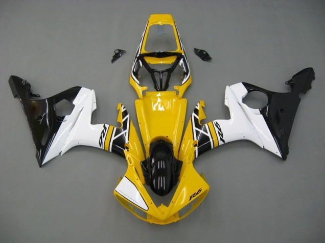 Inexpensive 2003-2005 Yellow White Black Yamaha YZF R6 Moto Fairings Inexpensive 2003-2005 Yellow White Black Yamaha YZF R6 Moto Fairings