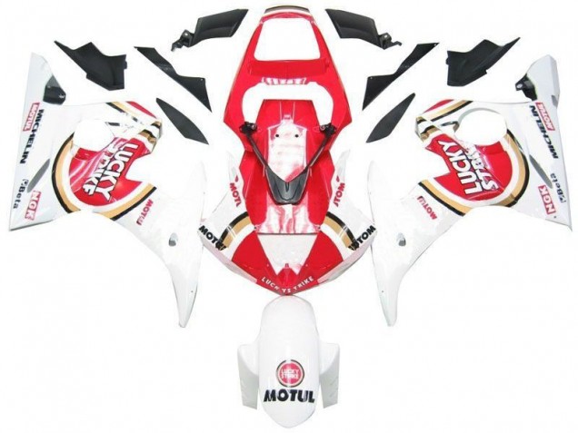 Inexpensive 2003-2005 White Red Lucky Strike Yamaha YZF R6 Replacement Fairings Inexpensive 2003-2005 White Red Lucky Strike Yamaha YZF R6 Replacement Fairings