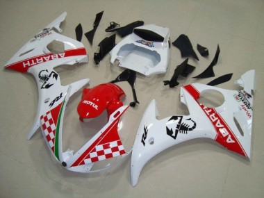 Inexpensive 2003-2005 Red White Yamaha YZF R6 Motorbike Fairing Kits & Bodywork