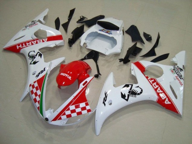 Inexpensive 2003-2005 Red White Yamaha YZF R6 Motorbike Fairing Kits & Bodywork Inexpensive 2003-2005 Red White Yamaha YZF R6 Motorbike Fairing Kits & Bodywork
