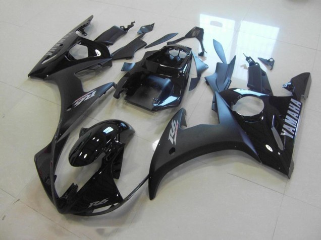 Inexpensive 2003-2005 Matte Black Glossy Black Yamaha YZF R6 Motorbike Fairing Kits Inexpensive 2003-2005 Matte Black Glossy Black Yamaha YZF R6 Motorbike Fairing Kits