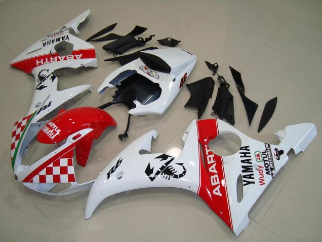 Inexpensive 2003-2005 Red White Yamaha YZF R6 Motorcyle Fairings Inexpensive 2003-2005 Red White Yamaha YZF R6 Motorcyle Fairings