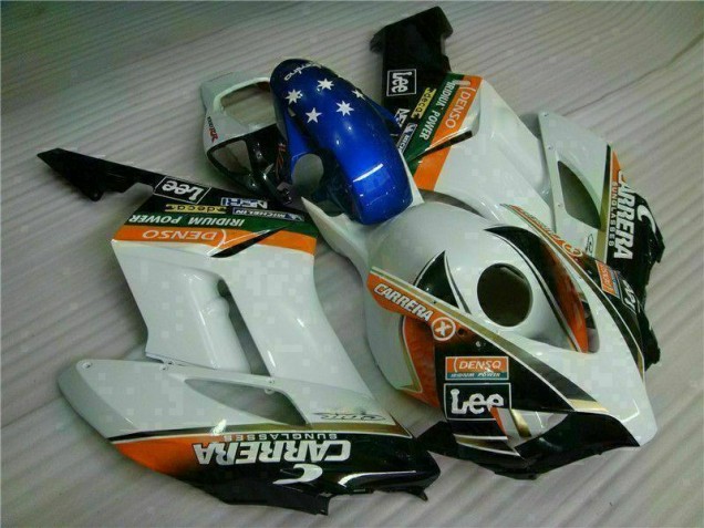 Inexpensive 2004-2005 White Blue Honda CBR1000RR Replacement Fairings Inexpensive 2004-2005 White Blue Honda CBR1000RR Replacement Fairings