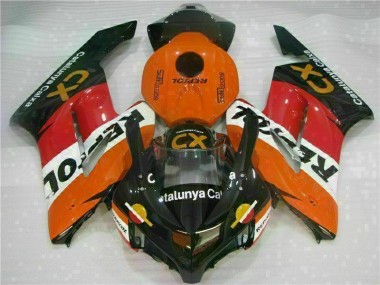 Inexpensive 2004-2005 Orange Repsol CX Honda CBR1000RR Replacement Motorcycle Fairings
