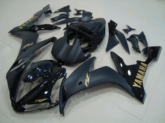 Inexpensive 2004-2006 Black Matte Gold Yamaha YZF R1 Motorcycle Bodywork Inexpensive 2004-2006 Black Matte Gold Yamaha YZF R1 Motorcycle Bodywork