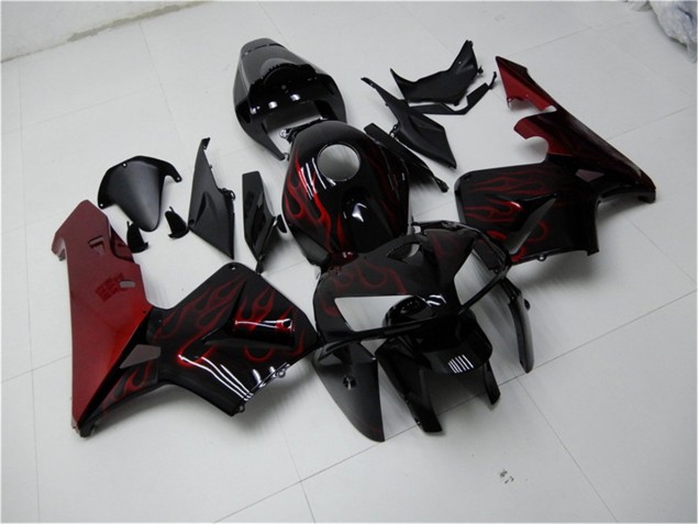 Inexpensive 2005-2006 Red Flame Black Honda CBR600RR Bike Fairings