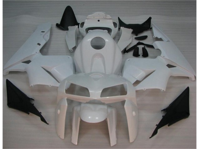 Inexpensive 2005-2006 White Honda CBR600RR Bike Fairing Kit