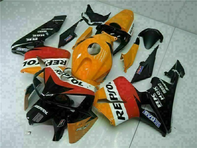 Inexpensive 2005-2006 Orange Black Repsol Honda CBR600RR Motorbike Fairing