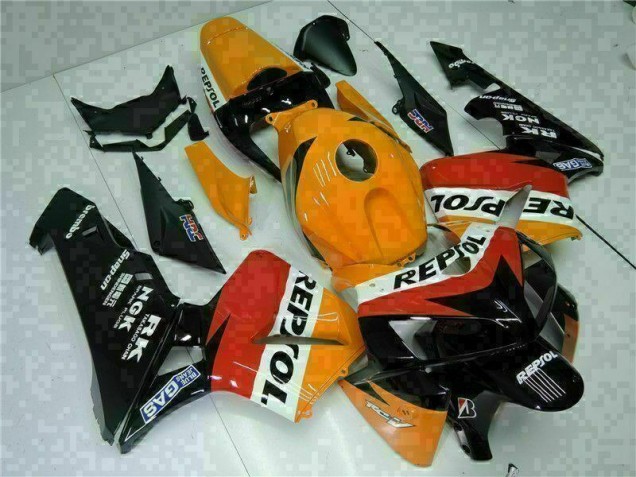 Inexpensive 2005-2006 Orange Black Repsol Honda CBR600RR Motorbike Fairing