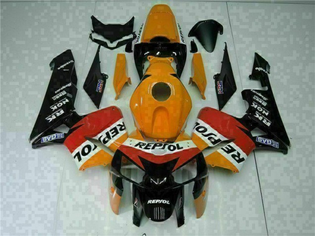 Inexpensive 2005-2006 Orange Black Repsol Honda CBR600RR Motorbike Fairing