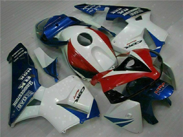 Inexpensive 2005-2006 White Blue Honda CBR600RR Moto Fairings Inexpensive 2005-2006 White Blue Honda CBR600RR Moto Fairings