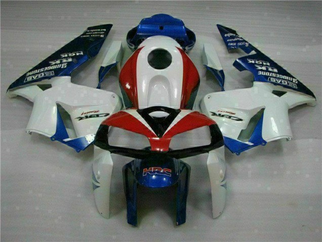 Inexpensive 2005-2006 White Blue Honda CBR600RR Moto Fairings Inexpensive 2005-2006 White Blue Honda CBR600RR Moto Fairings