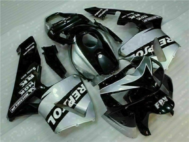 Inexpensive 2005-2006 Black Silver Repsol Honda CBR600RR Motorcycle Fairings Kit Inexpensive 2005-2006 Black Silver Repsol Honda CBR600RR Motorcycle Fairings Kit