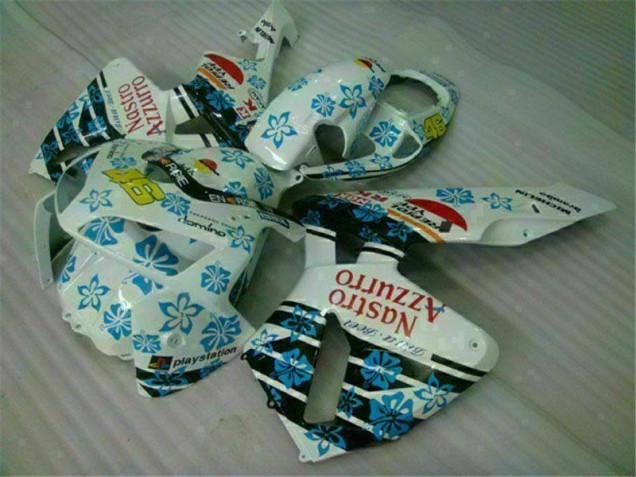Inexpensive 2005-2006 White Blue Nastro Azzurro 46 Honda CBR600RR Motorcycle Fairing Inexpensive 2005-2006 White Blue Nastro Azzurro 46 Honda CBR600RR Motorcycle Fairing