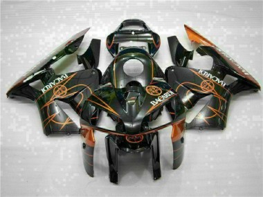 Inexpensive 2005-2006 Black Orange BACARDI Honda CBR600RR Motorcycle Fairing