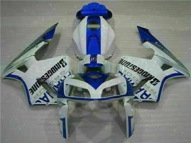 Inexpensive 2005-2006 White Blue Honda CBR600RR Motorcycle Fairing Kits