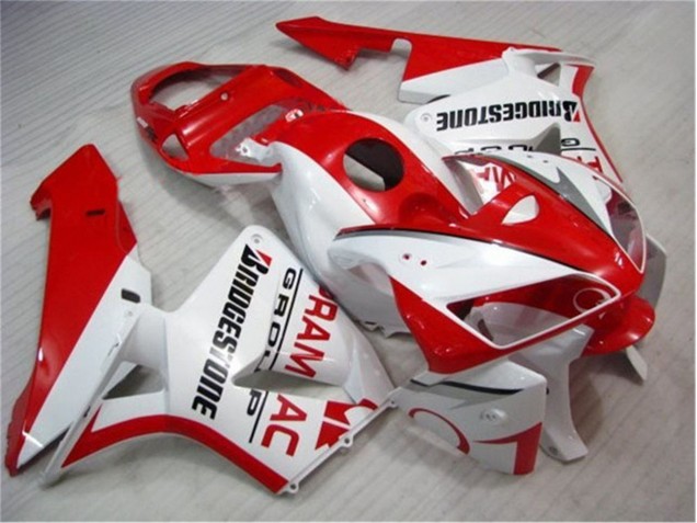 Inexpensive 2005-2006 Red White Honda CBR600RR Bike Fairings