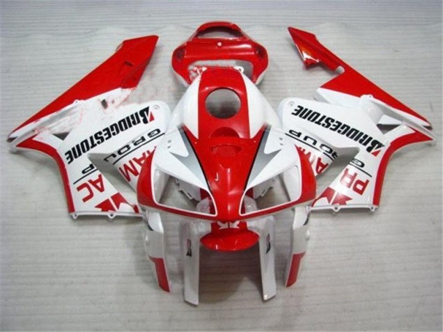 Inexpensive 2005-2006 Red White Honda CBR600RR Bike Fairings