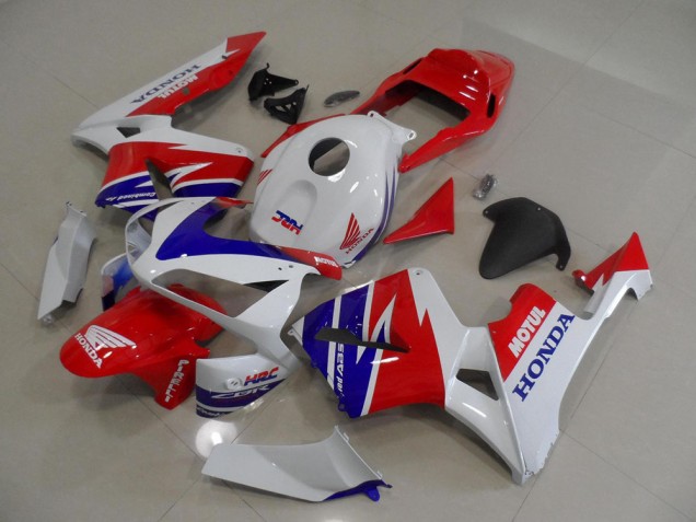 Inexpensive 2005-2006 White Blue Red Motul HRC Honda CBR600RR Moto Fairings Inexpensive 2005-2006 White Blue Red Motul HRC Honda CBR600RR Moto Fairings