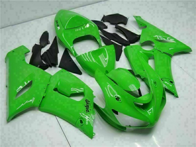 Inexpensive 2005-2006 Green Kawasaki ZX6R Motorcycle Replacement Fairings Inexpensive 2005-2006 Green Kawasaki ZX6R Motorcycle Replacement Fairings