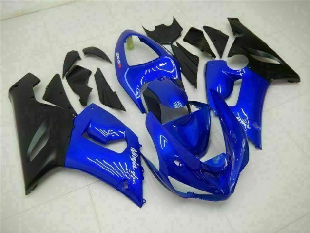 Inexpensive 2005-2006 Blue Kawasaki ZX6R Motorcycle Fairing Kit