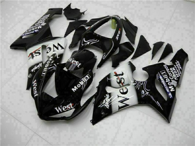 Inexpensive 2005-2006 Black Kawasaki ZX6R Bike Fairings Inexpensive 2005-2006 Black Kawasaki ZX6R Bike Fairings