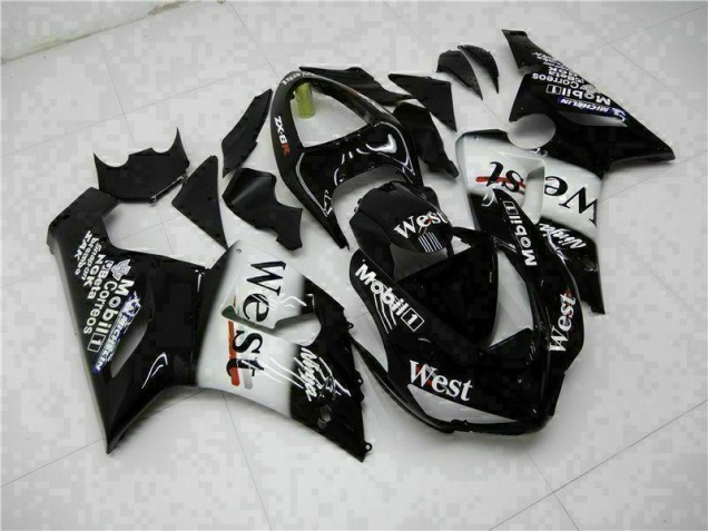Inexpensive 2005-2006 Black Kawasaki ZX6R Bike Fairings Inexpensive 2005-2006 Black Kawasaki ZX6R Bike Fairings